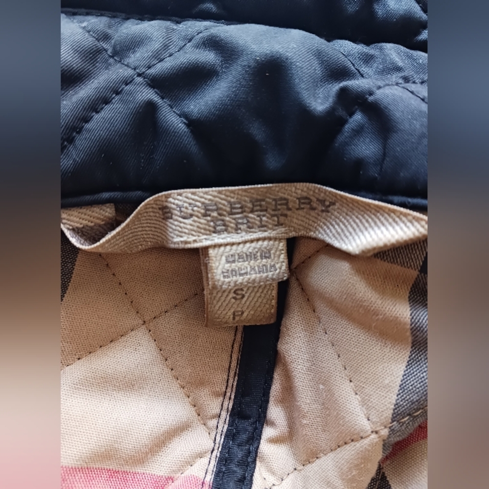 Burberry Brit Black Quilted Jacket Size S - Picture 10 of 12